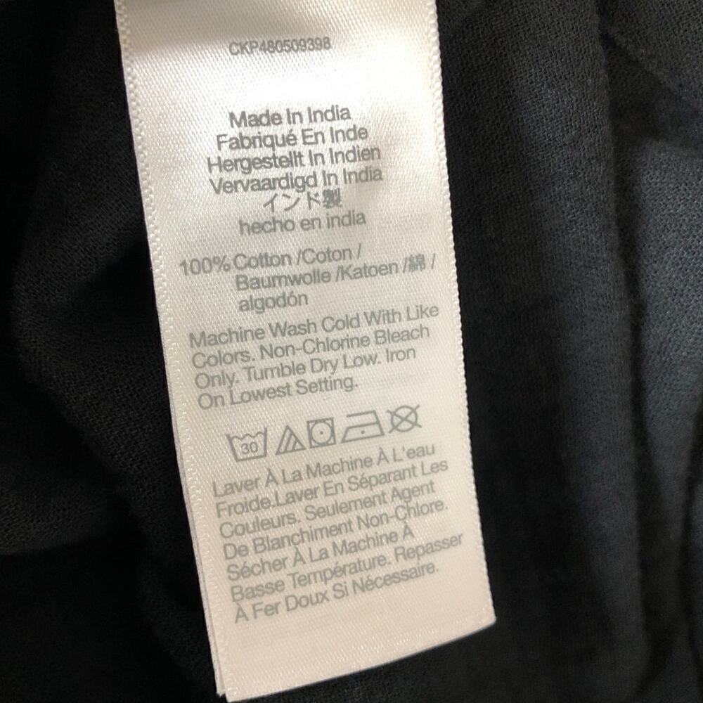 Madewell Crinkle Cotton Cover Up Mini Shirtdress Relaxed True Black NWT S - Picture 8 of 11